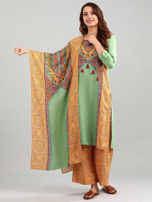 yellow cotton dupatta - 17927086 - Very Small Image - 1