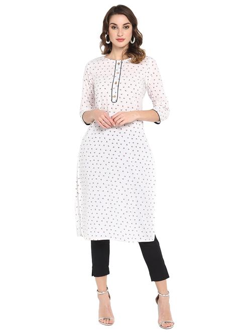 printed straight kurta - 17927450 - Very Small Image - 1