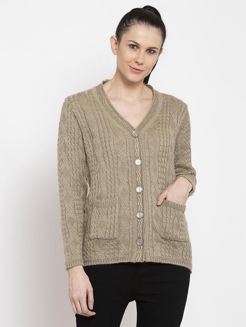 v-neck solid cardigan - 17927557 - Very Small Image - 1