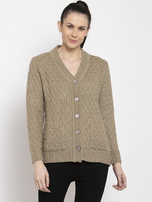 v-neck solid cardigan - 17927567 - Very Small Image - 1