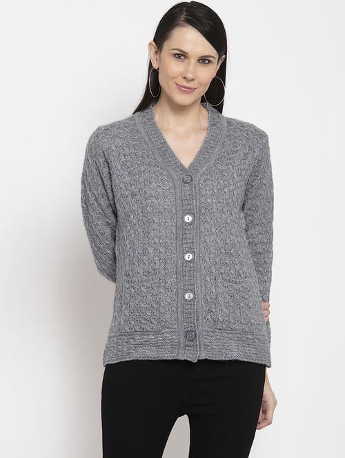 v-neck solid cardigan - 17927568 - Very Small Image - 1
