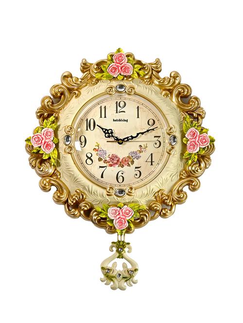 odette majestic white antique floral wall clock - 17927687 - Very Small Image - 1