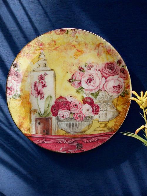 odette yellow victorian wall hanging plate - 17927691 - Very Small Image - 1