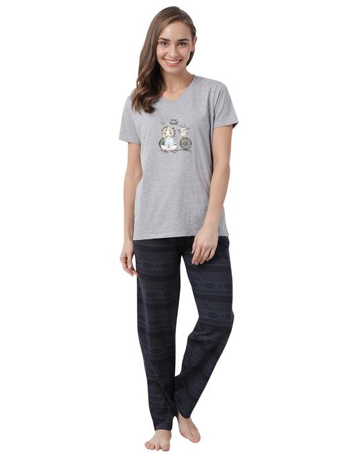 v-neck striped nightwear pajama set - 17927907 - Very Small Image - 1