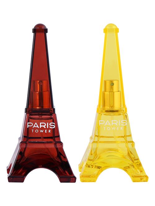 sweet heart brown and yellow paris tower eau de parfum, 40ml (pack of 2) - 17928063 - Very Small Image - 1