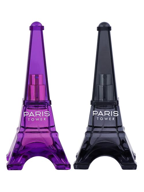 sweet heart black and purple paris tower eau de parfum, 40ml (pack of 2) - 17928085 - Very Small Image - 1