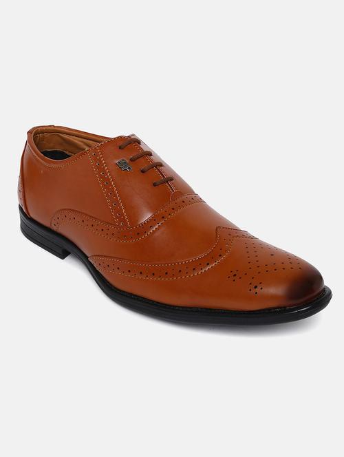 tan quality synthetic upper with tpr comfort sole stylish look. lace up formal shoes - 17928392 - Very Small Image - 1