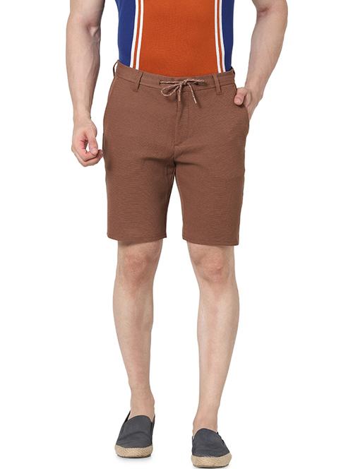 brown textured bermuda shorts - 17928799 - Very Small Image - 1