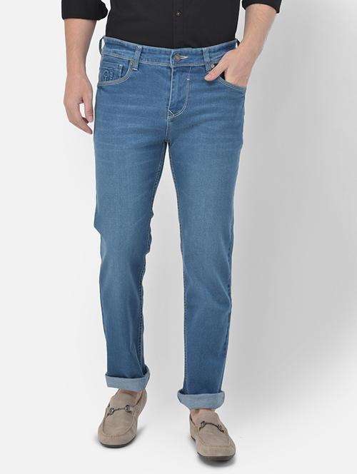 blue light washed denim jeans - 17928829 - Very Small Image - 1