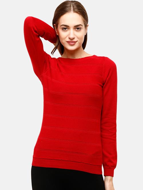 round neck textured pullover - 17929368 - Very Small Image - 1