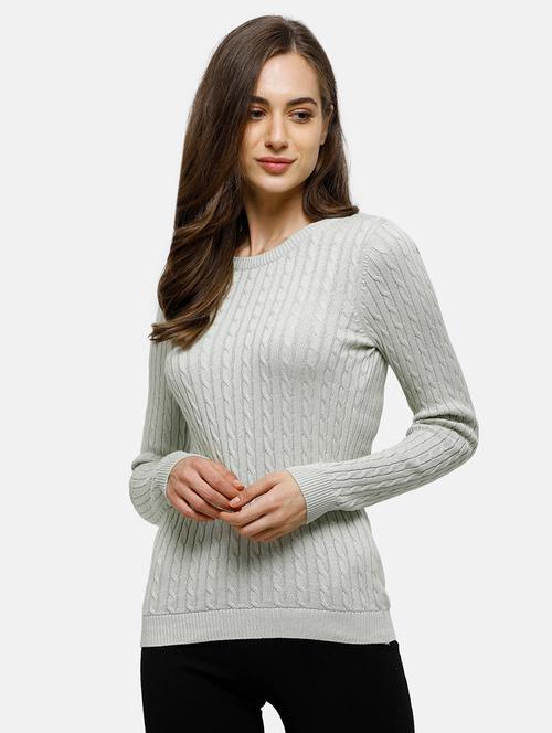 round neck solid pullover - 17929450 - Very Small Image - 1