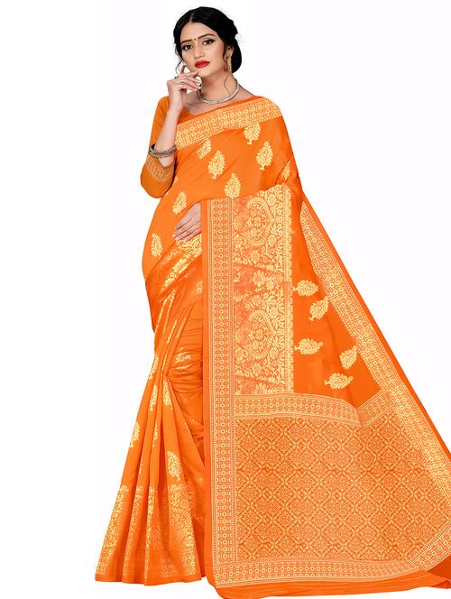 jacquard work banarasi saree - 17929510 - Very Small Image - 1