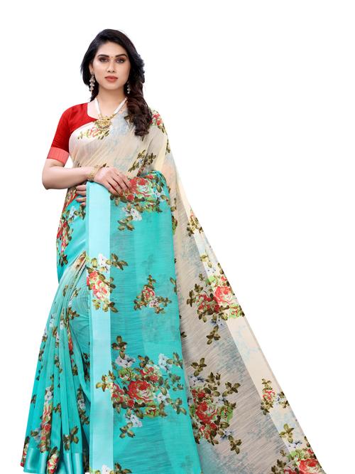 fancy printed cotton silk saree - 17929693 - Very Small Image - 1