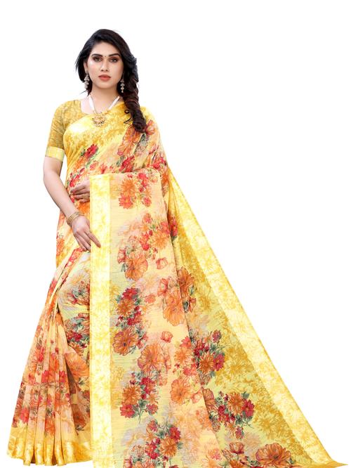 fancy printed cotton silk saree - 17929695 - Very Small Image - 1