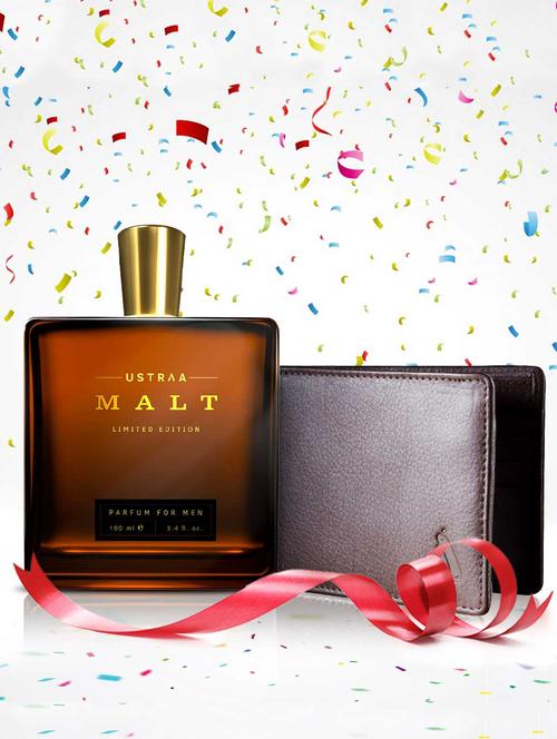ustraa wallet & malt - perfume for men 100ml - 17929719 - Very Small Image - 1