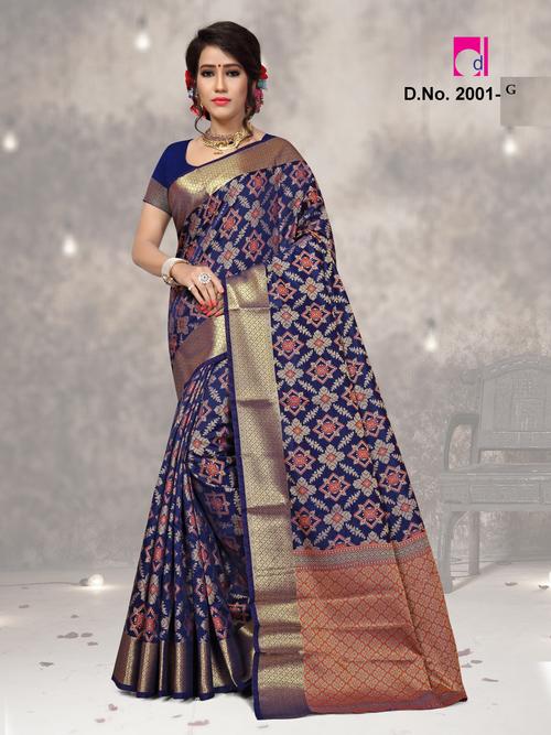 traditional banarsi cotton silk saree - 17929773 - Very Small Image - 1