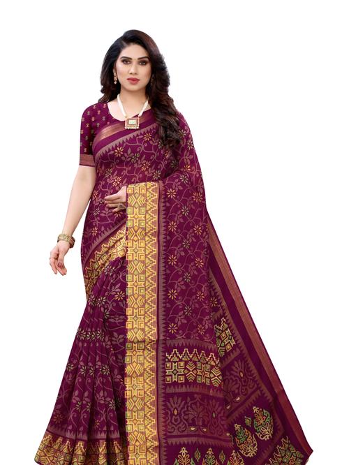fancy cotton silk printed saree - 17929978 - Very Small Image - 1