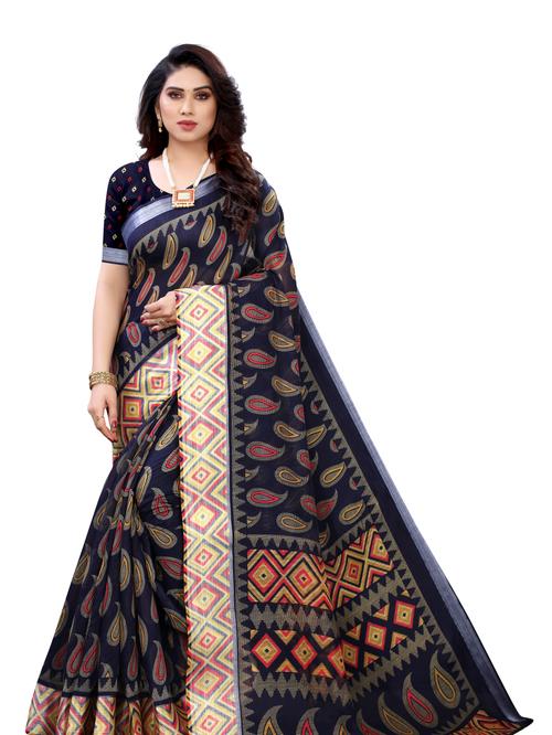 fancy cotton silk printed saree - 17930060 - Very Small Image - 1