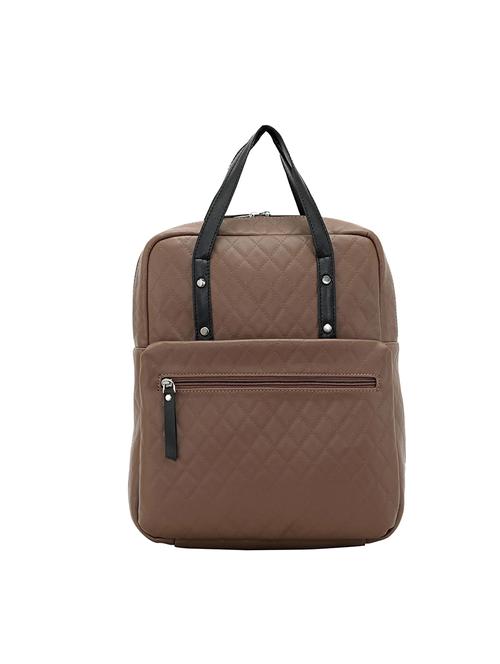 beige leatherette (pu) regular backpack - 17930100 - Very Small Image - 1