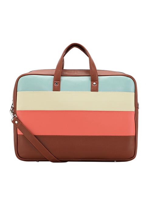 nude leatherette (pu) regular laptop bag - 17930185 - Very Small Image - 1