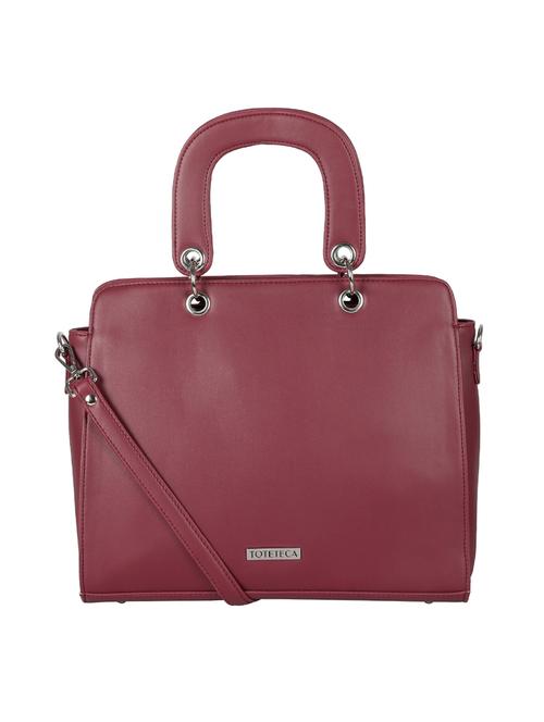 red leatherette (pu) handbag - 17930429 - Very Small Image - 1