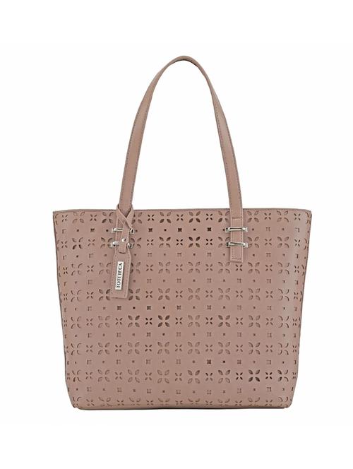 pink leatherette (pu) handbag - 17930473 - Very Small Image - 1