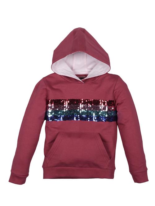 chest print hood neck sweatshirt - 17931327 - Very Small Image - 1