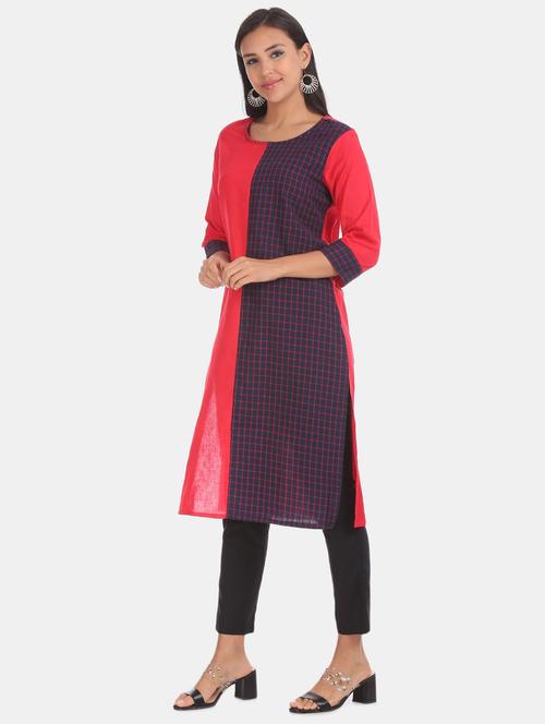 printed straight kurta - 17932068 - Very Small Image - 1