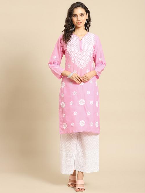 chikankari kurta palazzo set - 17933004 - Very Small Image - 1