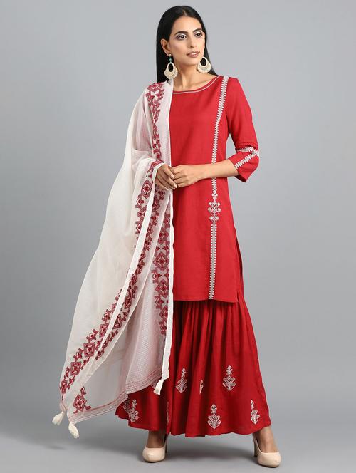 embroidered suit set - 17933133 - Very Small Image - 1