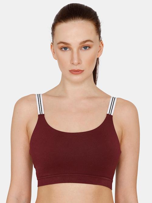 contrast strap sports bra - 17933223 - Very Small Image - 1