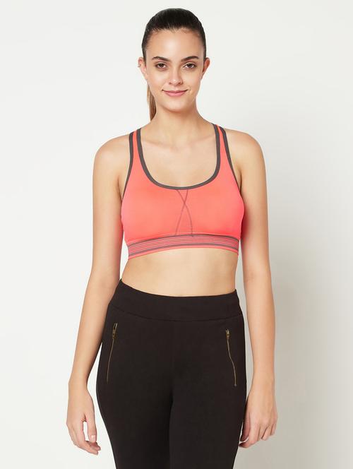 orange solid sports bra - 17933288 - Very Small Image - 1