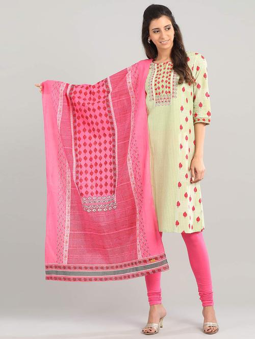 pink cotton dupatta - 17933311 - Very Small Image - 1