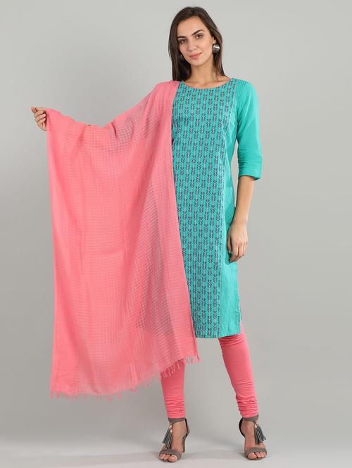 pink cotton dupatta - 17933330 - Very Small Image - 1