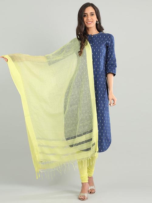 yellow viscose dupatta - 17933350 - Very Small Image - 1