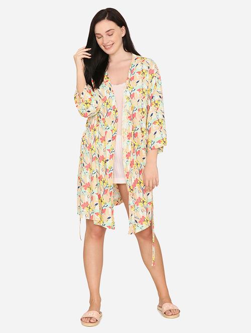 tie front printed sleepshirt - 17933798 - Very Small Image - 1