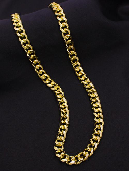 gold plated 24-inches cuban chain - 17933974 - Very Small Image - 1