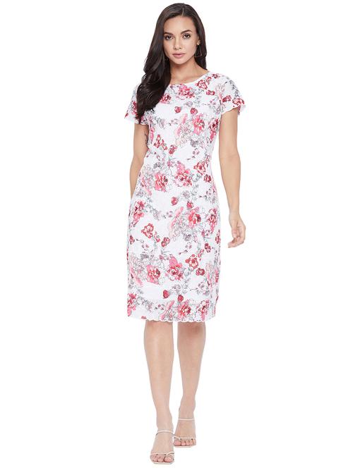 round neck floral bodycon dress - 17933996 - Very Small Image - 1