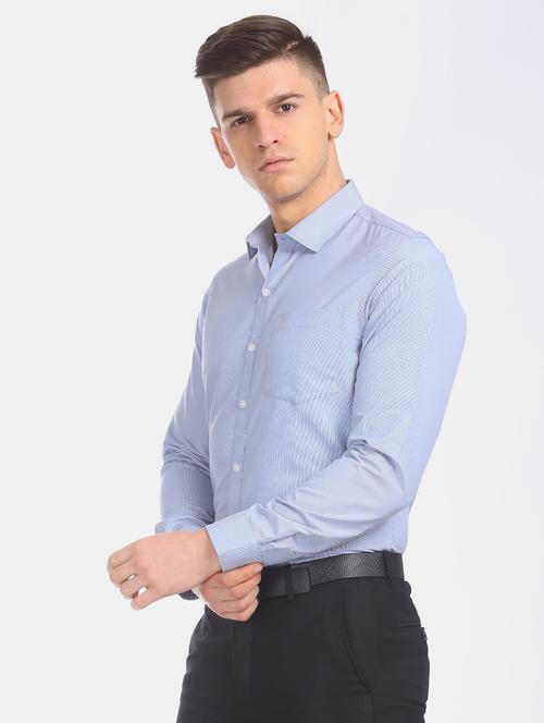 blue self design formal shirt - 17934236 - Very Small Image - 1