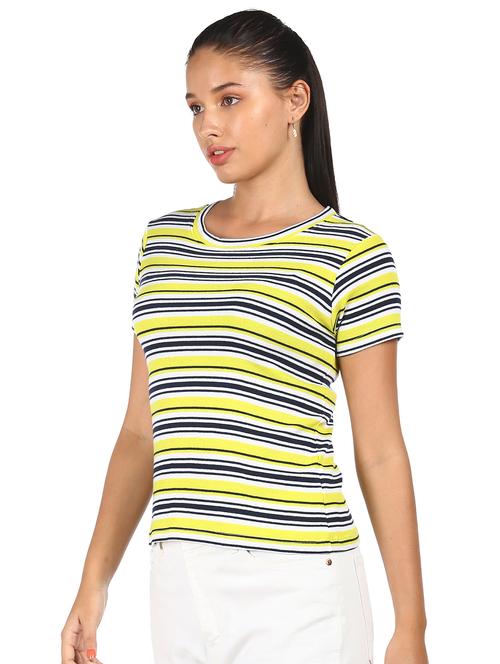 round neck striped tee - 17935136 - Very Small Image - 1