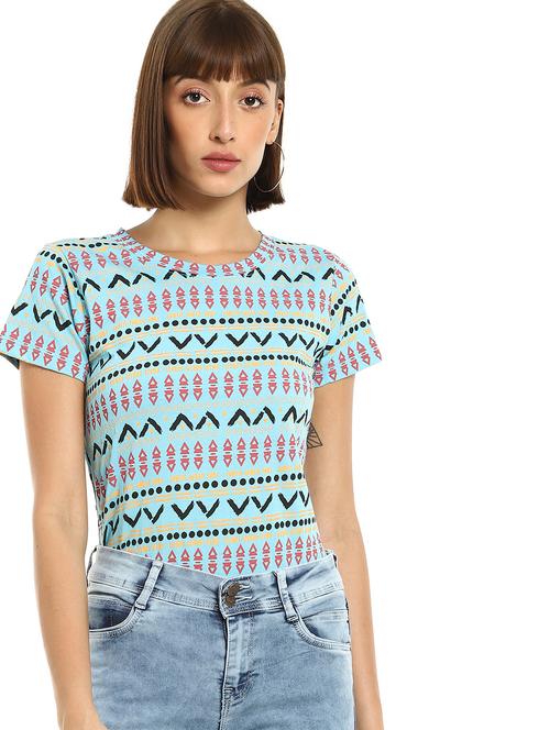 round neck printed tee - 17935153 - Very Small Image - 1