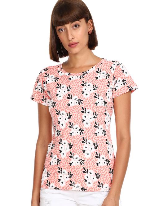 round neck printed tee - 17935158 - Very Small Image - 1