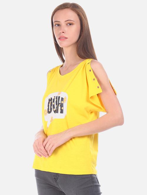 round neck printed top - 17935314 - Very Small Image - 1