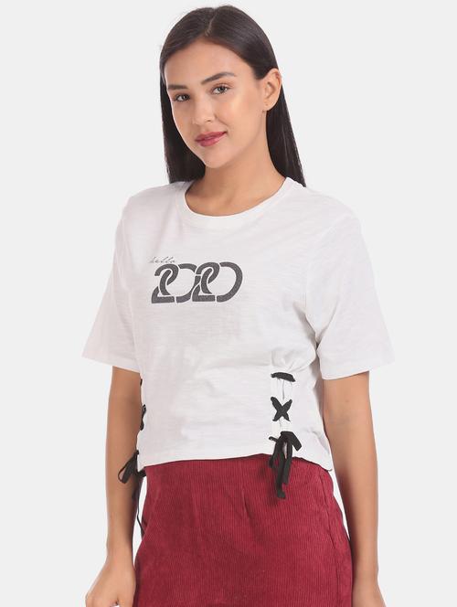 women's straight round neck top - 17935475 - Very Small Image - 1