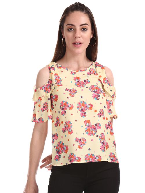 cold shoulder floral top - 17935707 - Very Small Image - 1