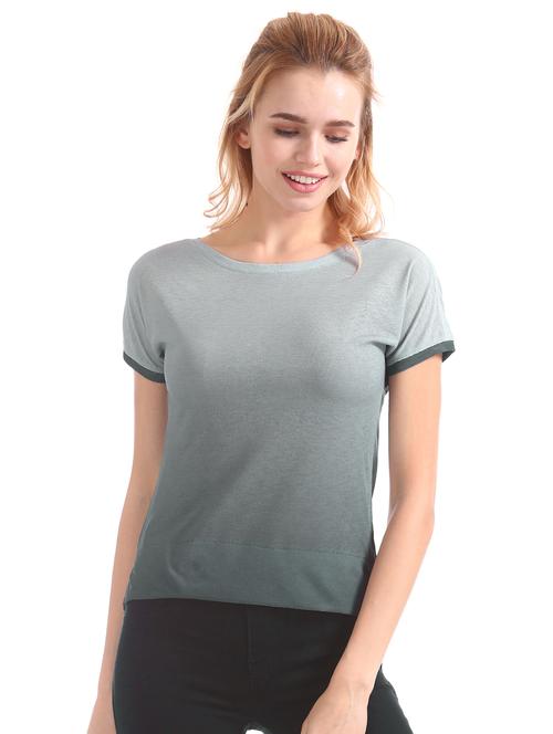 round neck ombre tee - 17935803 - Very Small Image - 1