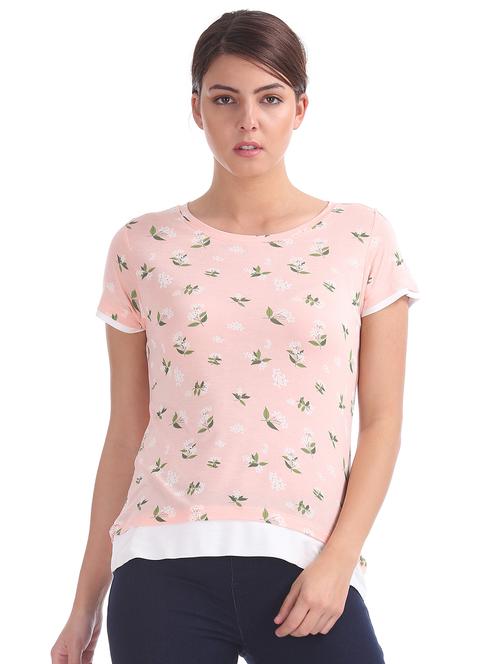 round neck printed top - 17935807 - Very Small Image - 1