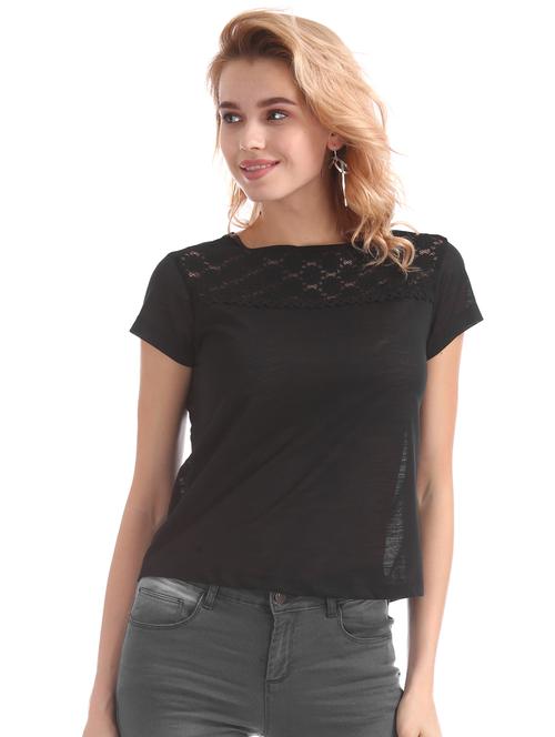 round neck solid top - 17935832 - Very Small Image - 1