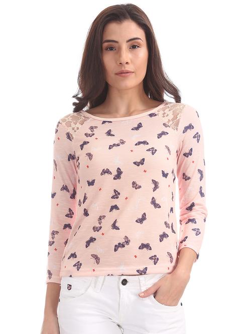 round neck printed top - 17935912 - Very Small Image - 1