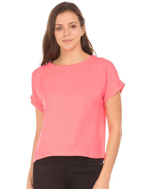 round neck solid top - 17935979 - Very Small Image - 1